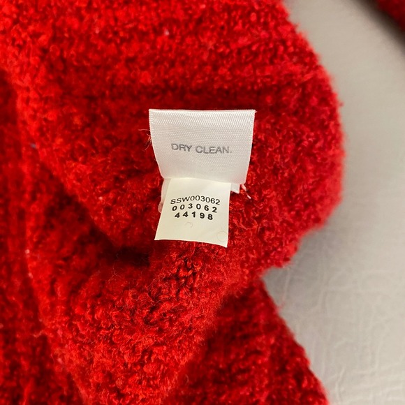 Pure Jill Boucle Sweater Women's Petite‎ XL Red Wool Blend Soft Warm Cozy Knit - Picture 5 of 11